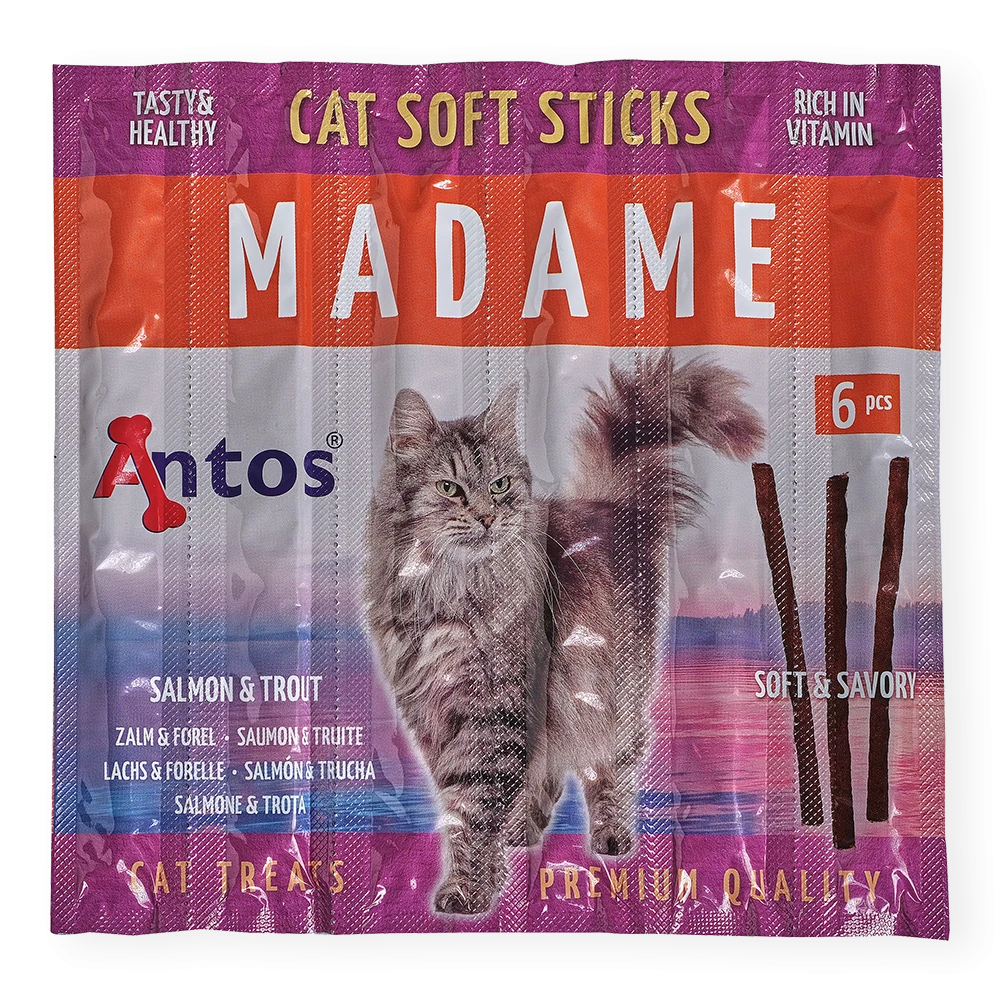 Cat Soft Sticks Madame Salmón&Trucha 6 piezas